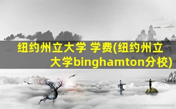 纽约州立大学 学费(纽约州立大学binghamton分校)